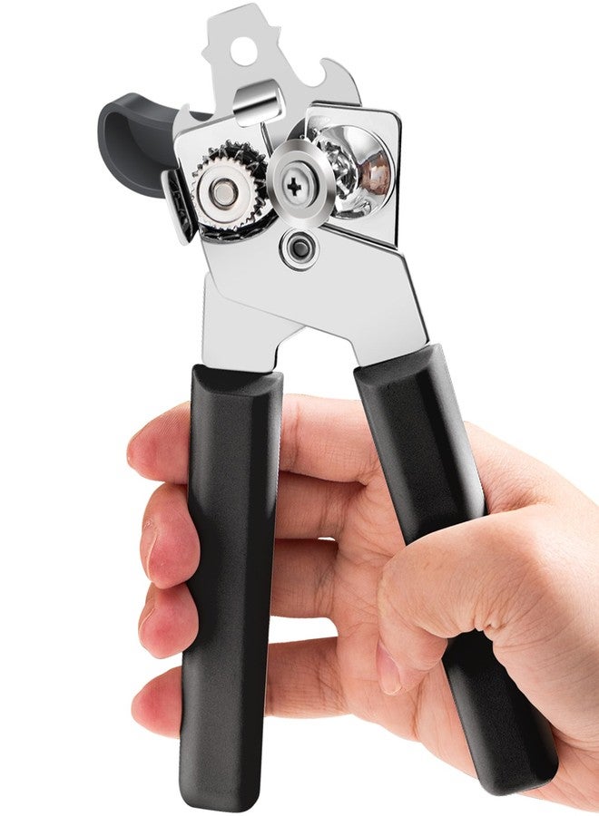 COKORA Can Opener Manual, COKORA Can Openers Hand Held with Comfort Anti-Slip Handles, Heavy Duty Stainless Steel Can Opener Smooth Edge and Bottle Openers, Easy Turn Can Openers for Seniors, Kitchen, Black - Image 1